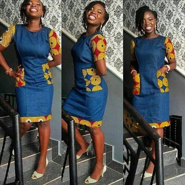 Ankara and hotsell jeans gown combination