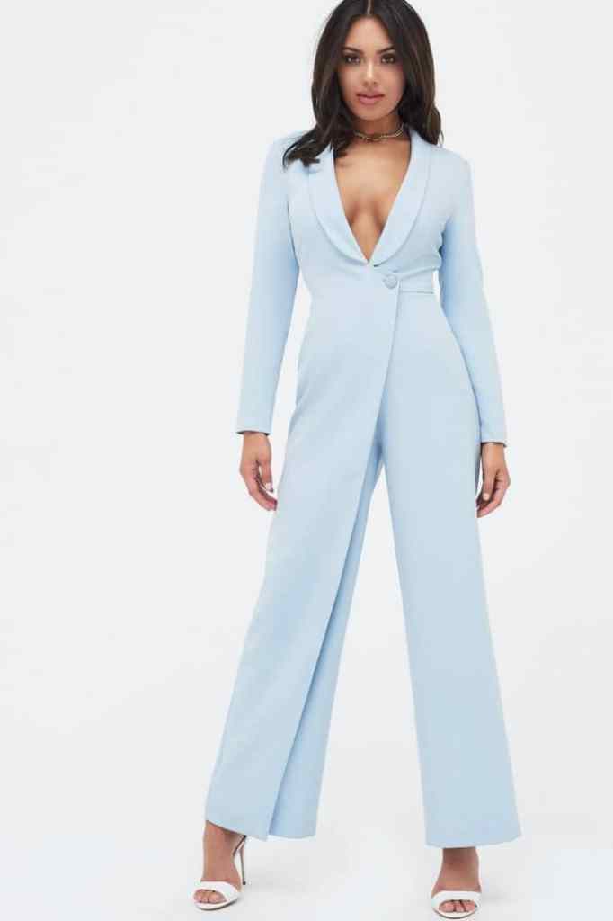 lady wearing jumpsuit for a formal occasion