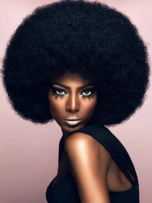 black lady rocking perfect afro hair