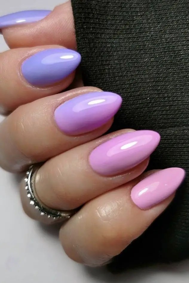 purple shades fashion nails