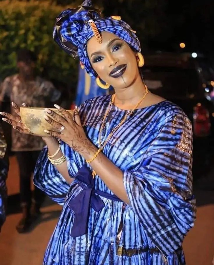Hausa bride wearing makeup for her traditional wedding