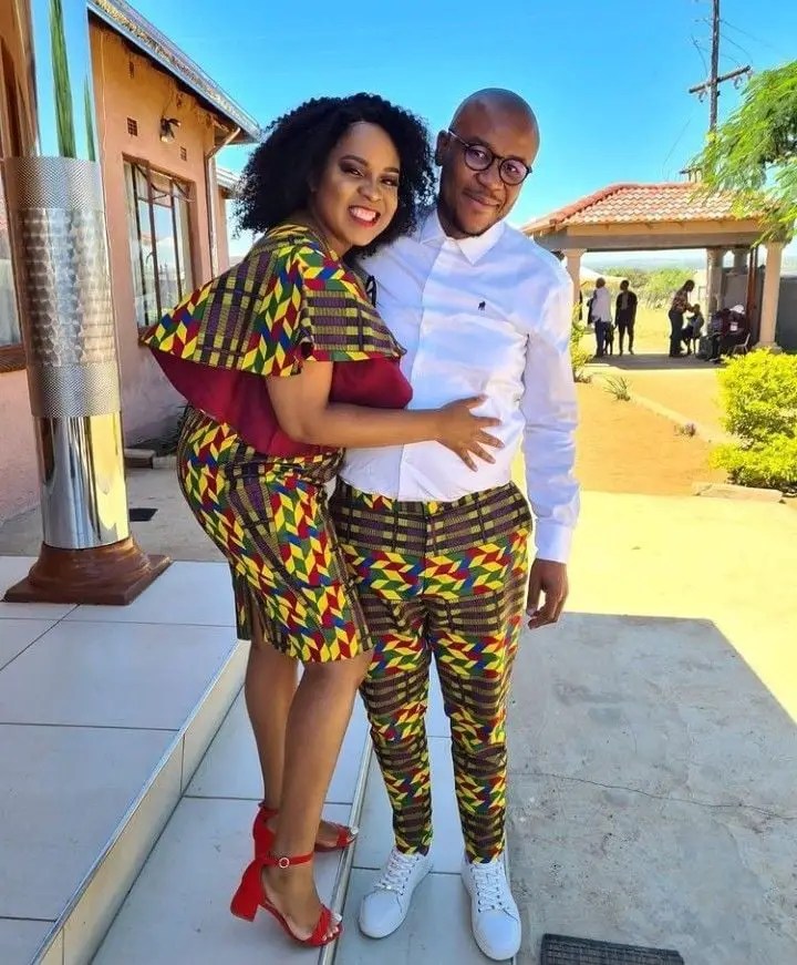 man and wife rocking ankara outfit