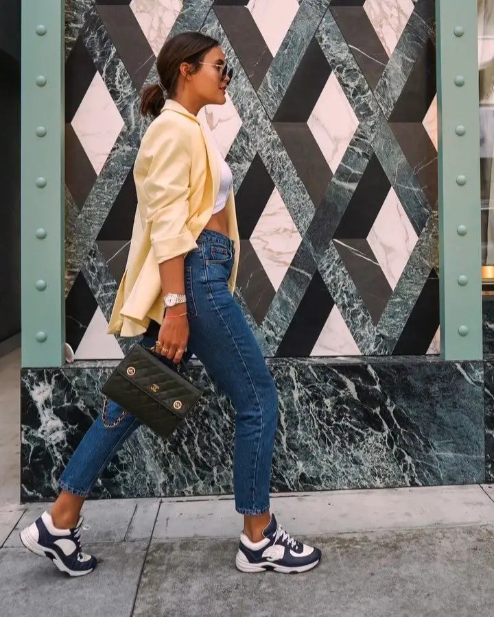 chanel sneakers street style