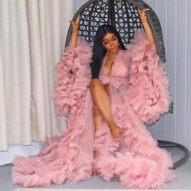 lady wearing pink outfit for birthday