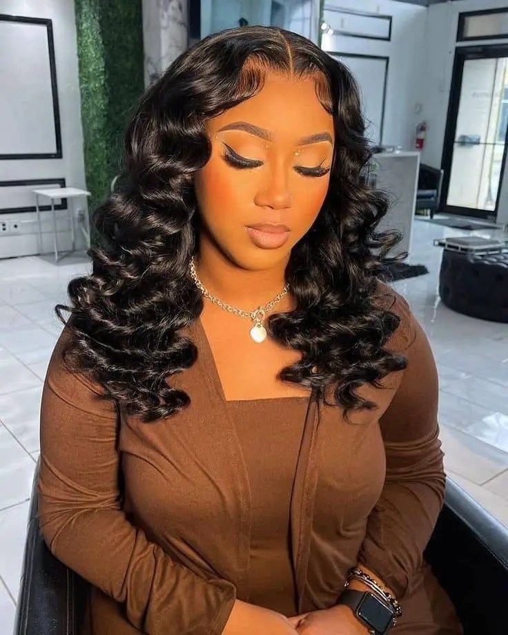 Pretty woman wearing weave