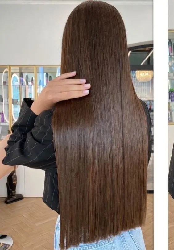 woman with long brown hair