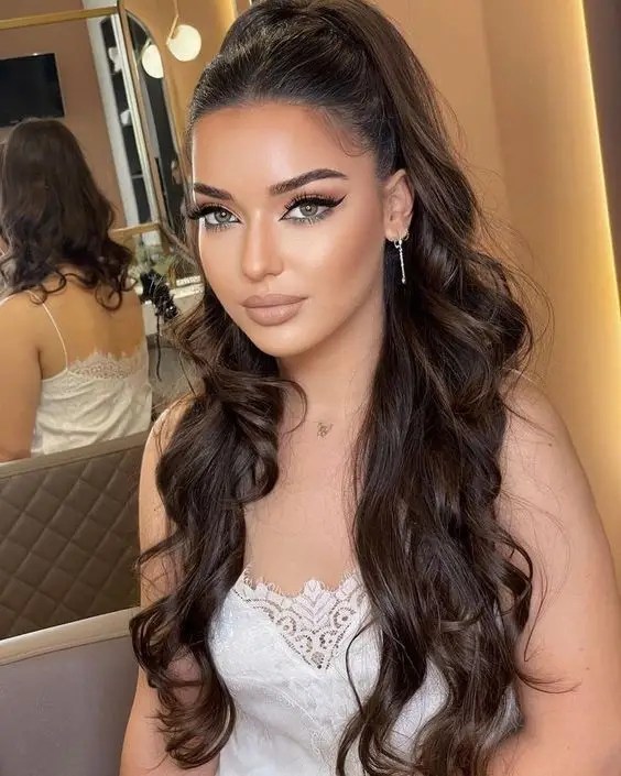 pretty woman with long hair