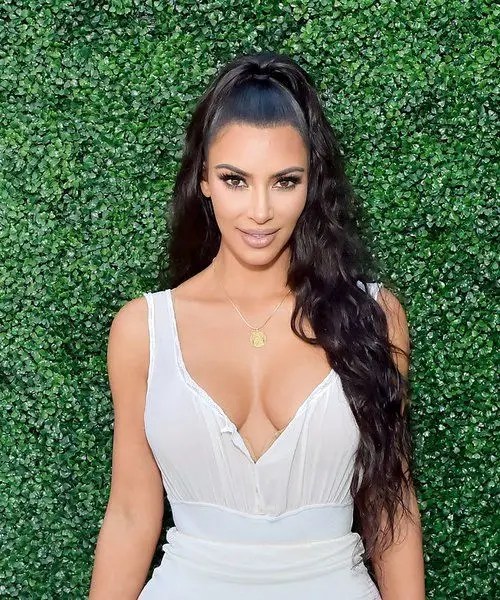 Kim Kardashian with long hair