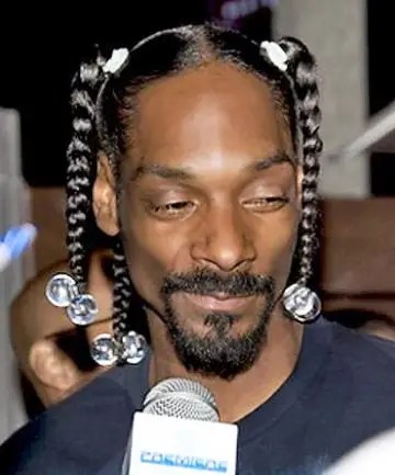 Snoop Dogg with a beaded braid