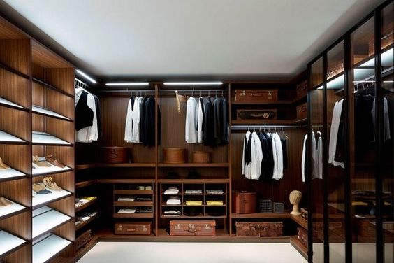 A man's wardrobe containing clothes, bags and shirts for when you don't know what to wear