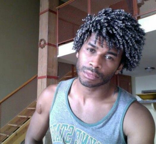 man with silver curly hair