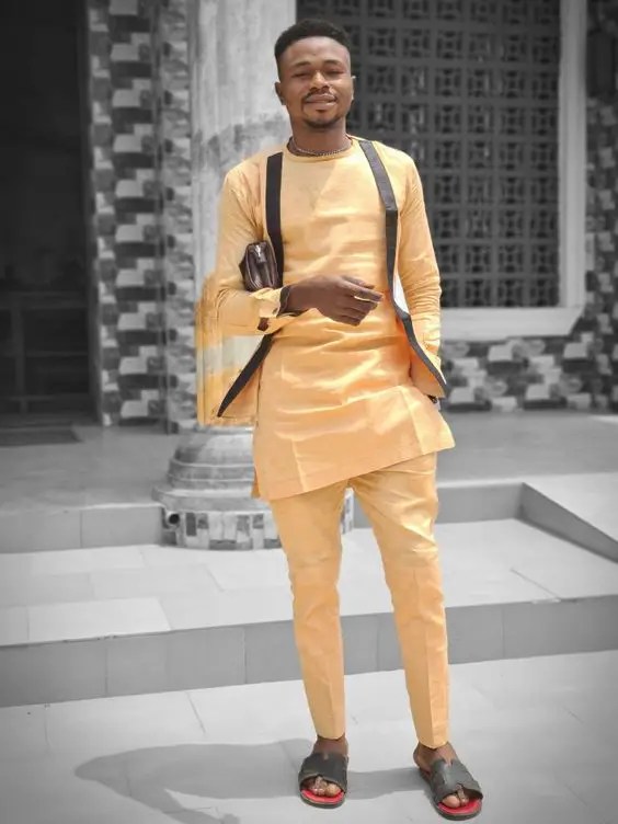Man wearing beautiful caftan style for men