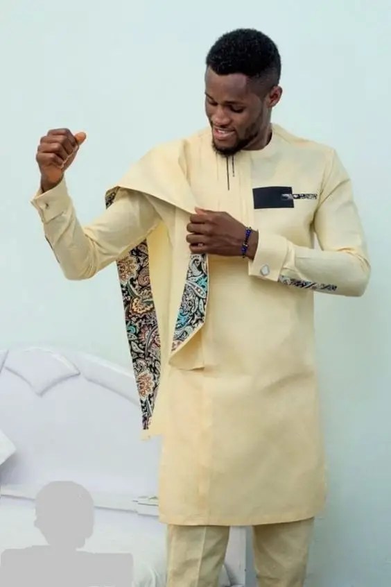 Man wearing a statement kaftan style for men