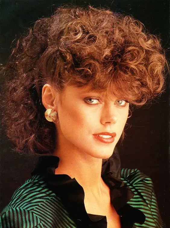 This hairstyle is unique and was trending among women in the 80's.