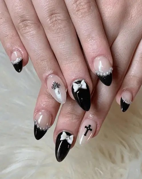 wednesday addams black polish