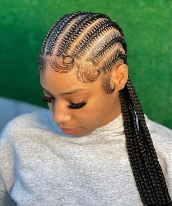 cute little girl rocking little braids