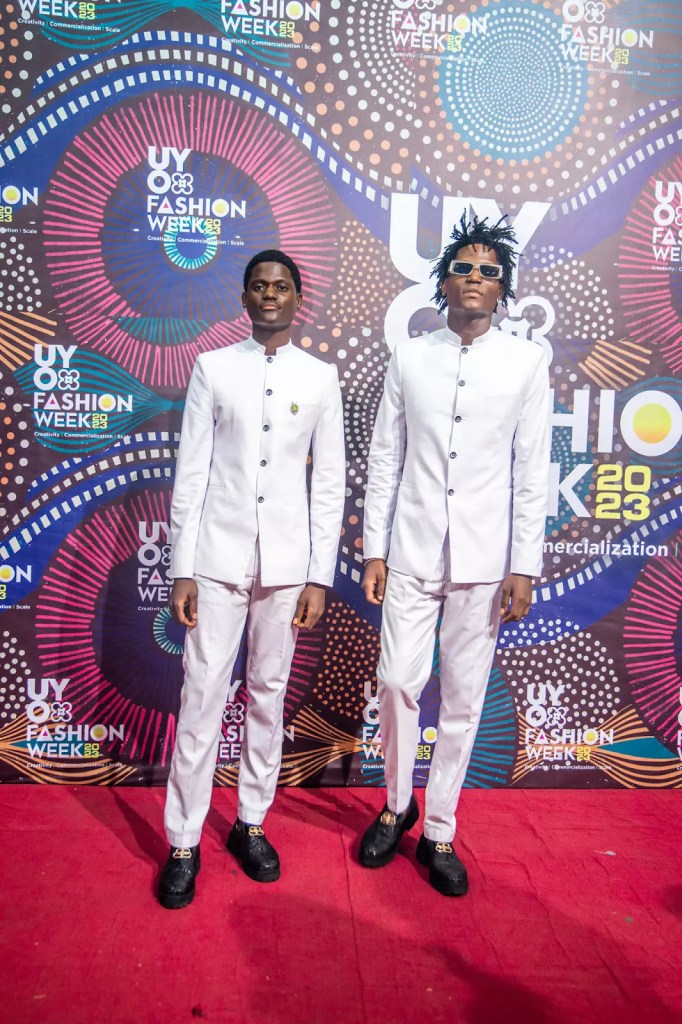 Men show off their tailored fits and boots at Uyo Fashion Week