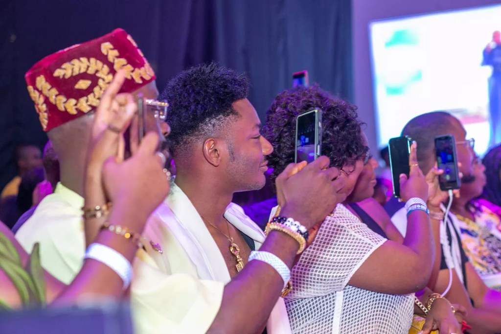 Excited crowd snapping photos at Uyo Fashion Week 2023