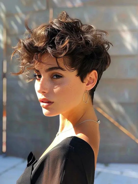 32 ideias impressionantes para elevar seu visual 17 uma senhora com um corte de cabelo ondulado