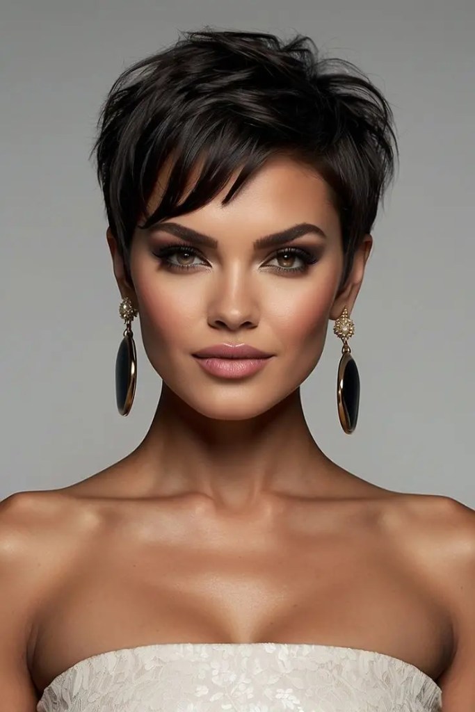 32 ideias impressionantes para elevar seu visual 3 senhora bonita com um corte de cabelo longo e desgrenhado