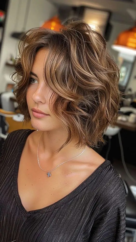28 ideias arrebatadoras para um novo visual – Svelte Magazine 10 uma senhora cortando o cabelo com camadas onduladas
