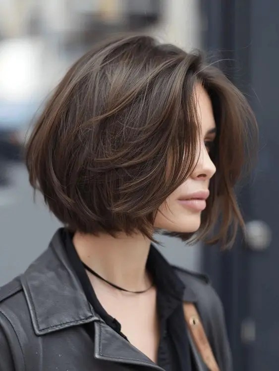 28 ideias arrebatadoras para um novo visual – Svelte Magazine 2 perfil lateral mostrando o corte de cabelo emplumado de uma senhora