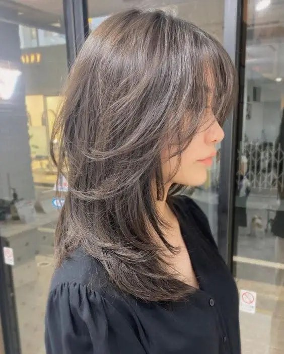 penteado despenteado em camadas