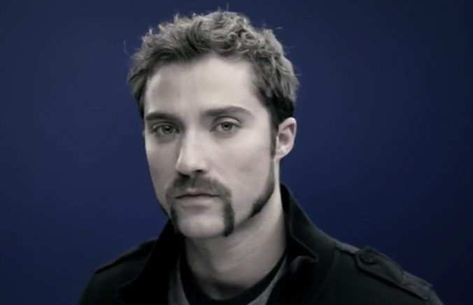 Man wearing gunslinger beard mustache style