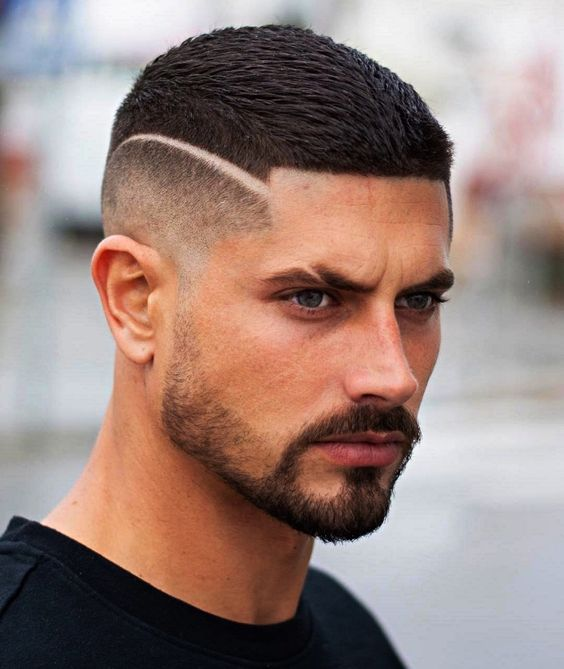 man wearing short hair with fade