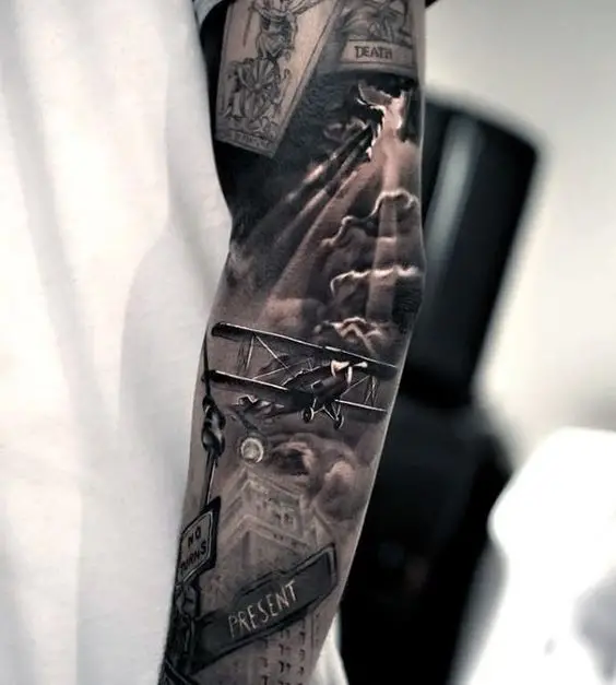 3D Sleeve Tattoo Ideas for ladies