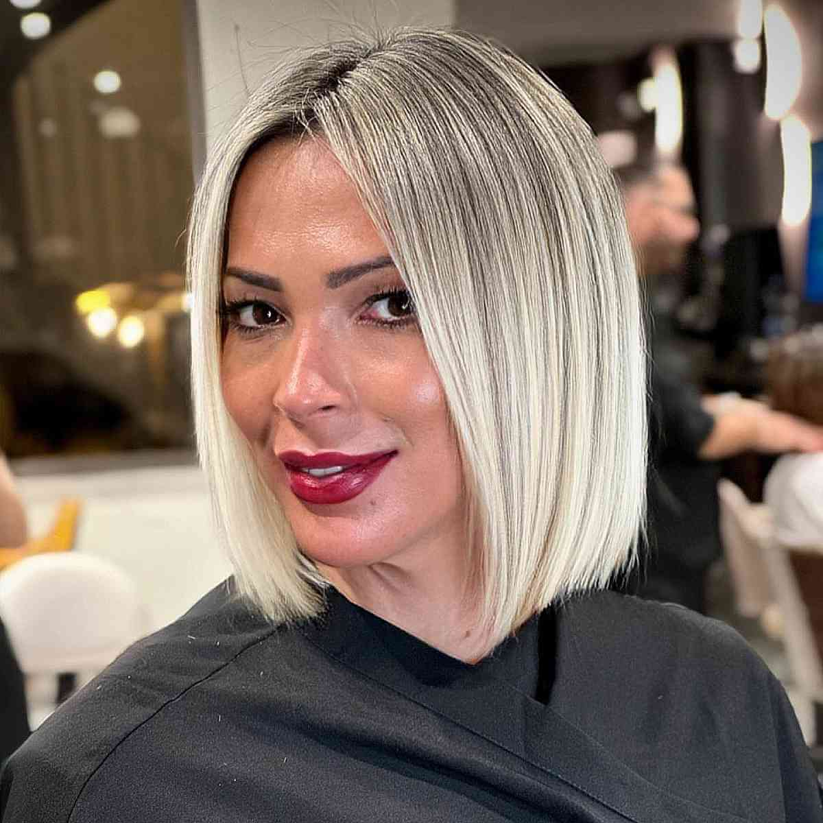 woman wearing ombre highlights