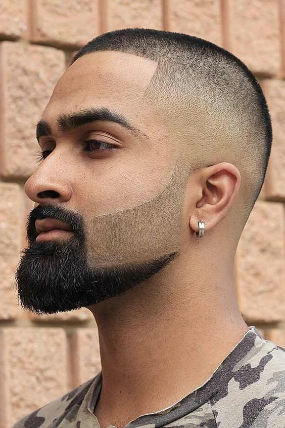 Made with a faded cut and mustache