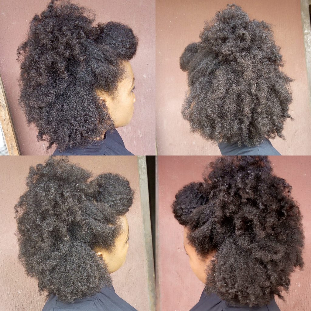 half-up half-down natural hair styles