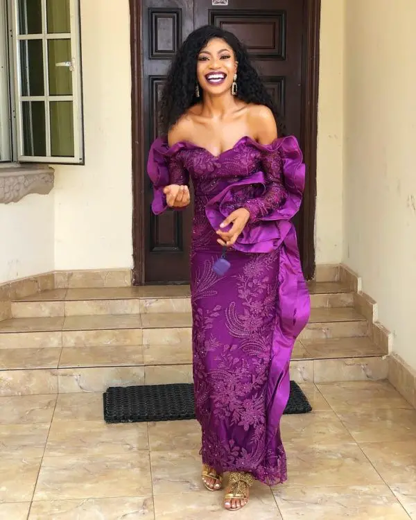 purple lace aso ebi - Aso Ebi Styles