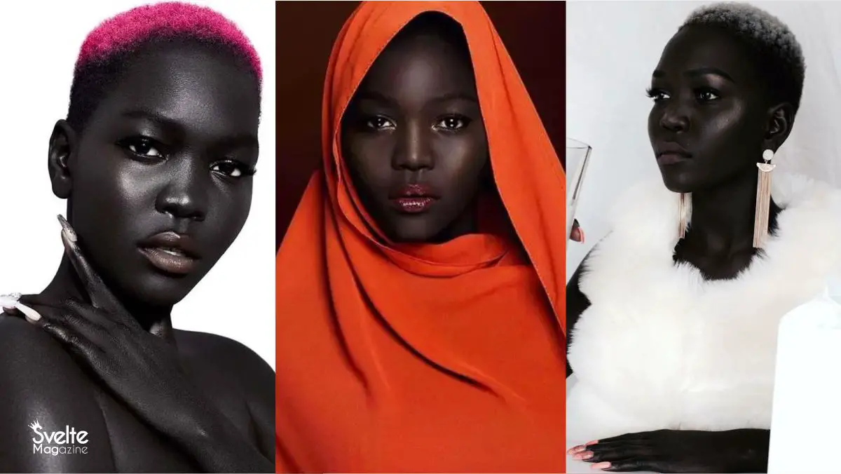 How Nyakim Gatwech Resets Beauty Standards with Her Dark Skin