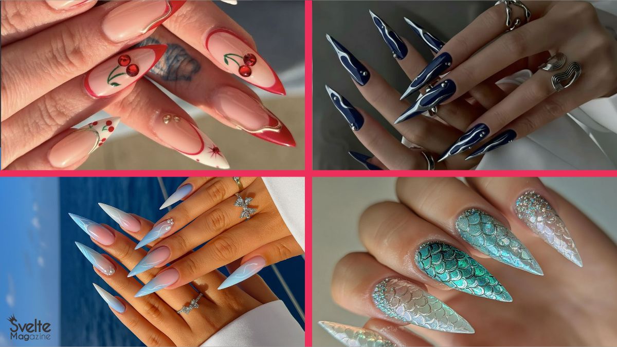 Stiletto Nail Ideas: 20 Edgy Designs that Make a Dramatic Point